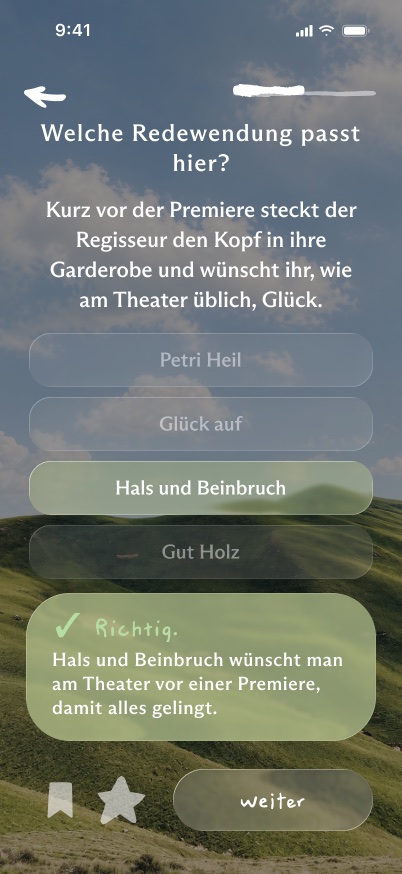 Welche Redewendung passt hier